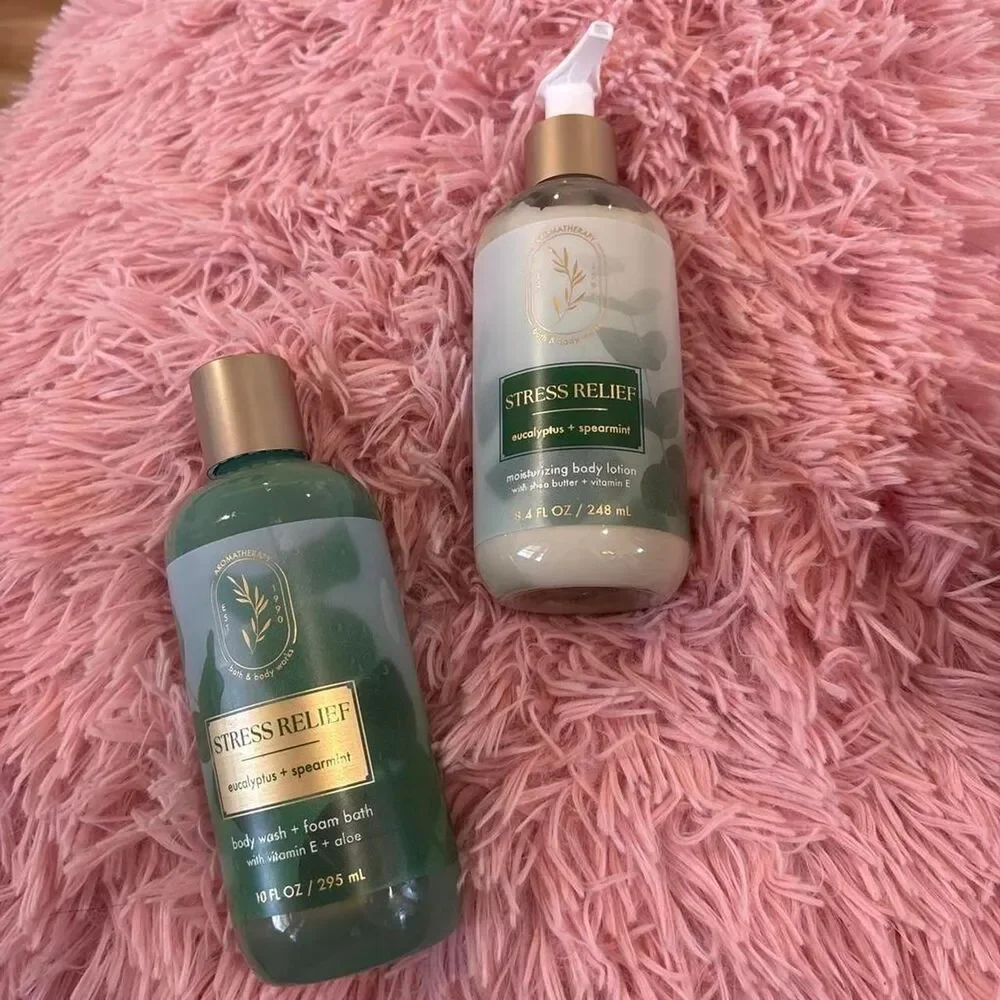 Bath & body Works stress relief body lotion and body wash/foambath